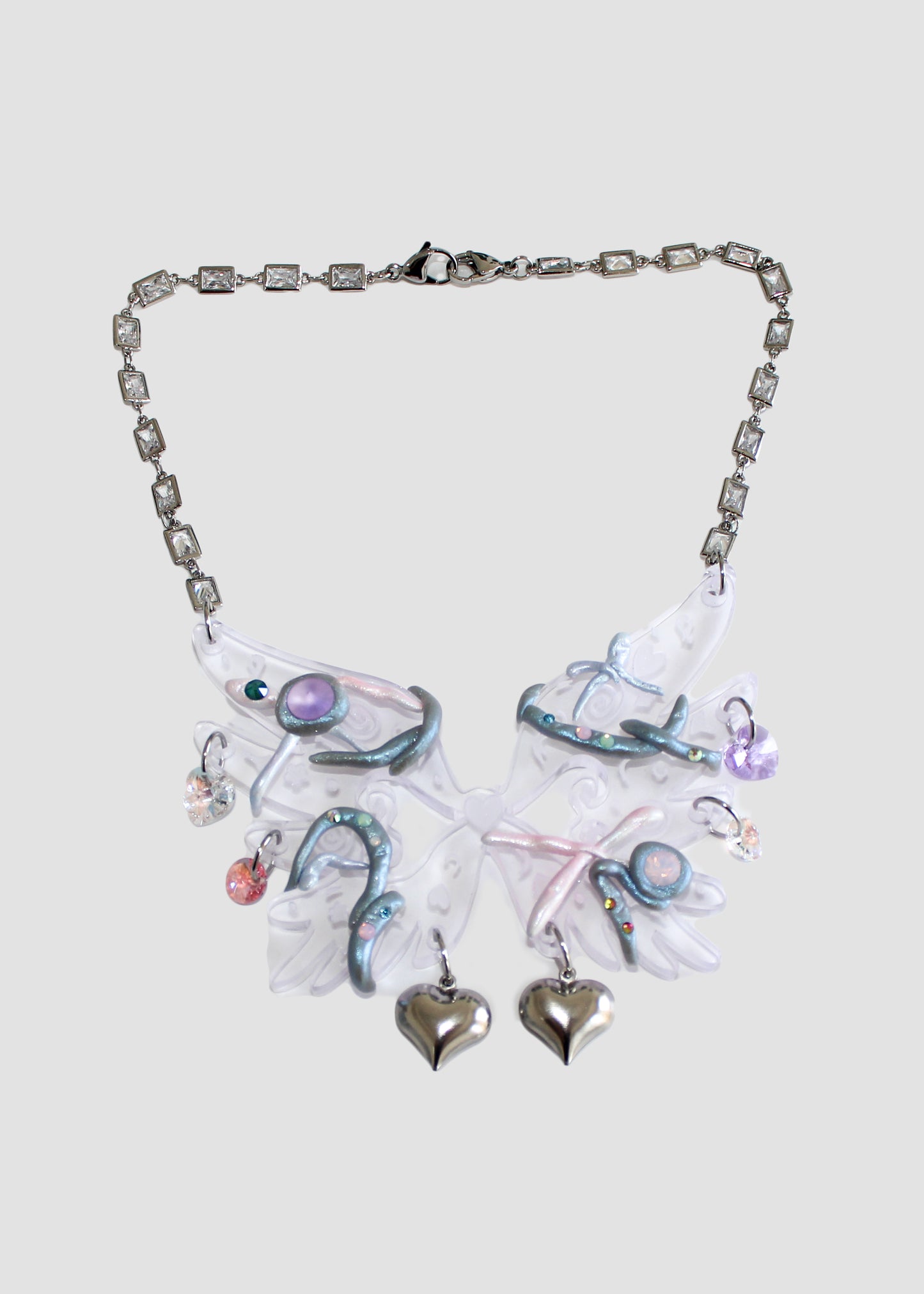 Moonlight Butterfly Spiral Necklace