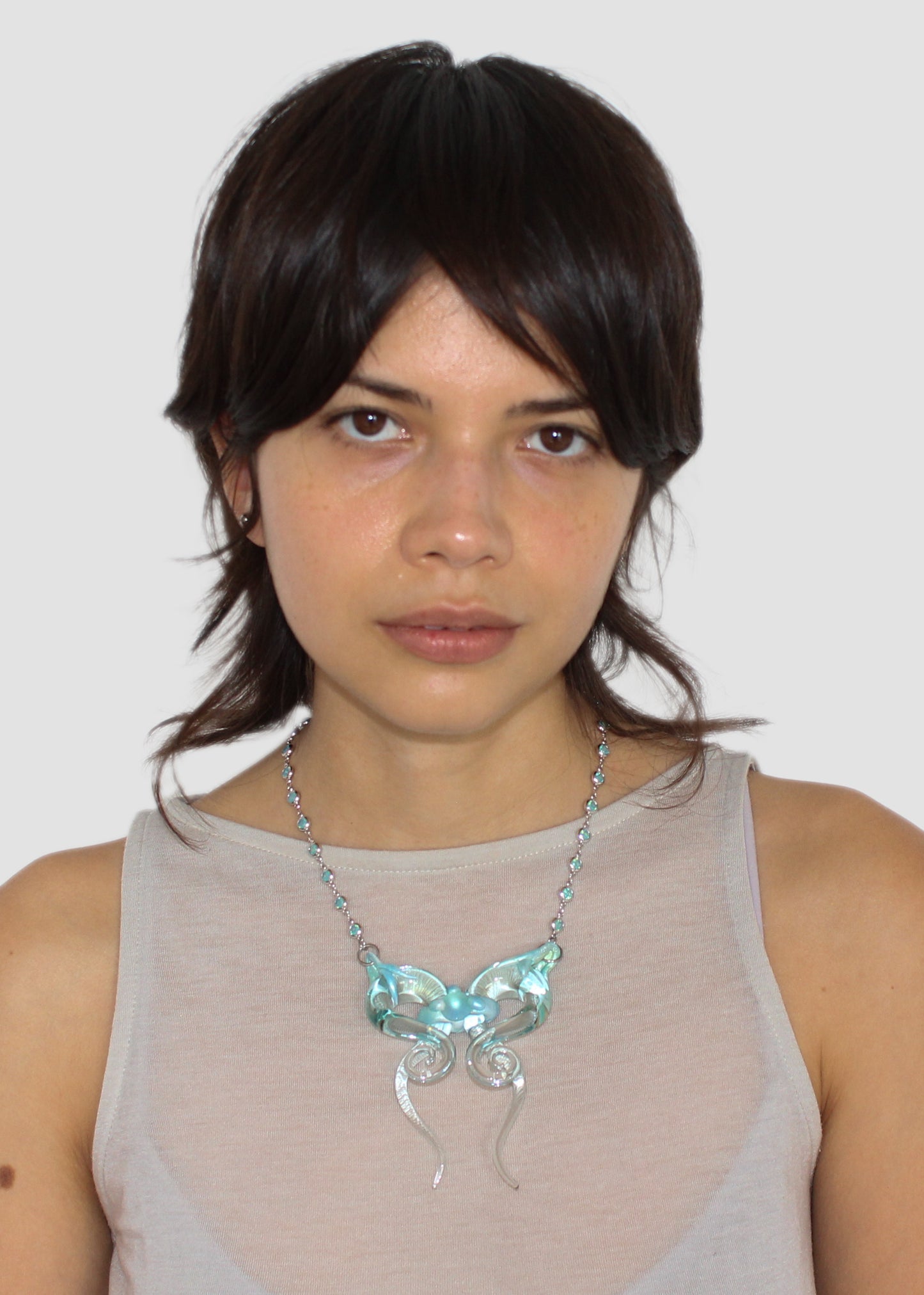 Sea Glass Bow Necklace