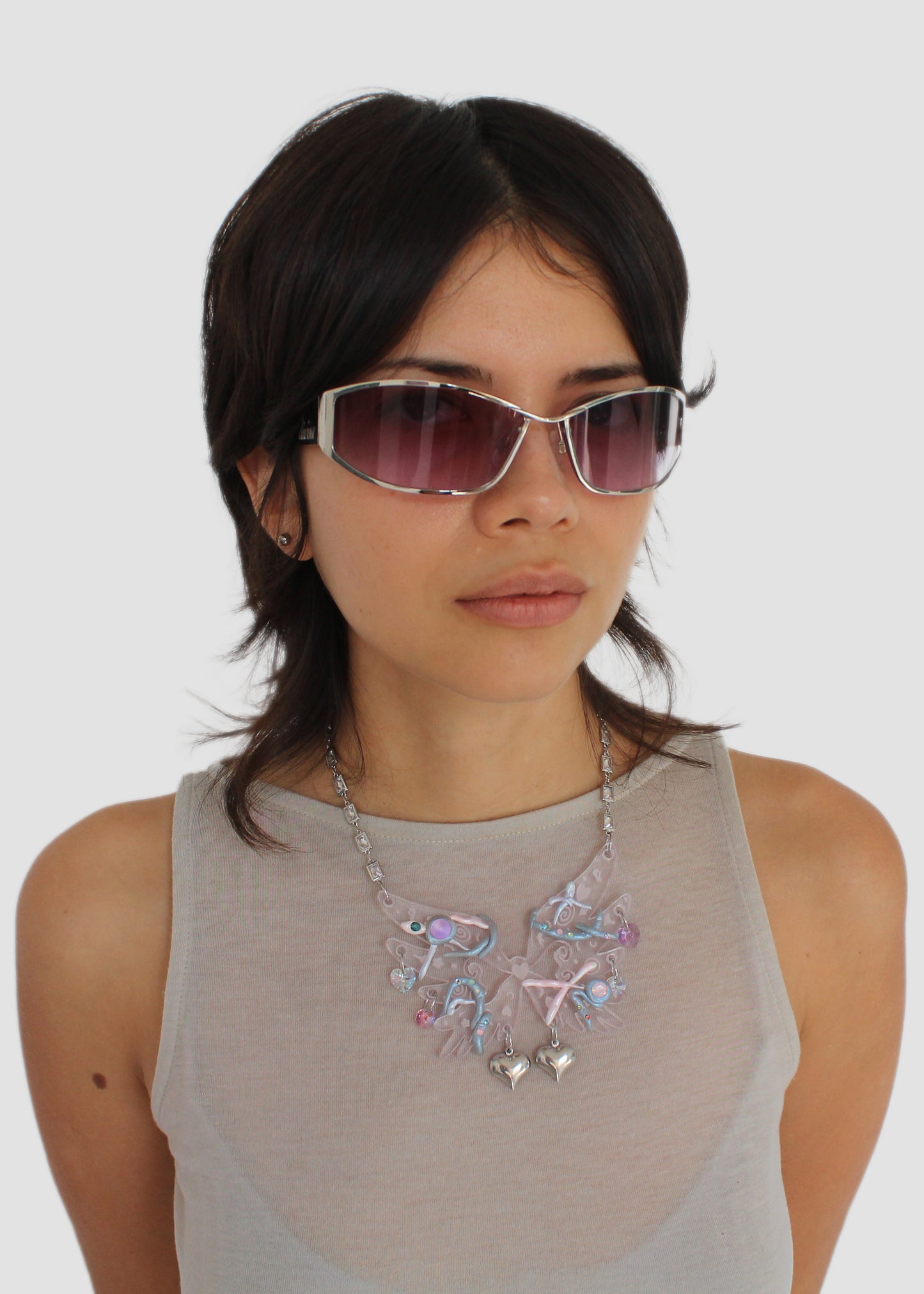 Moonlight Butterfly Spiral Necklace