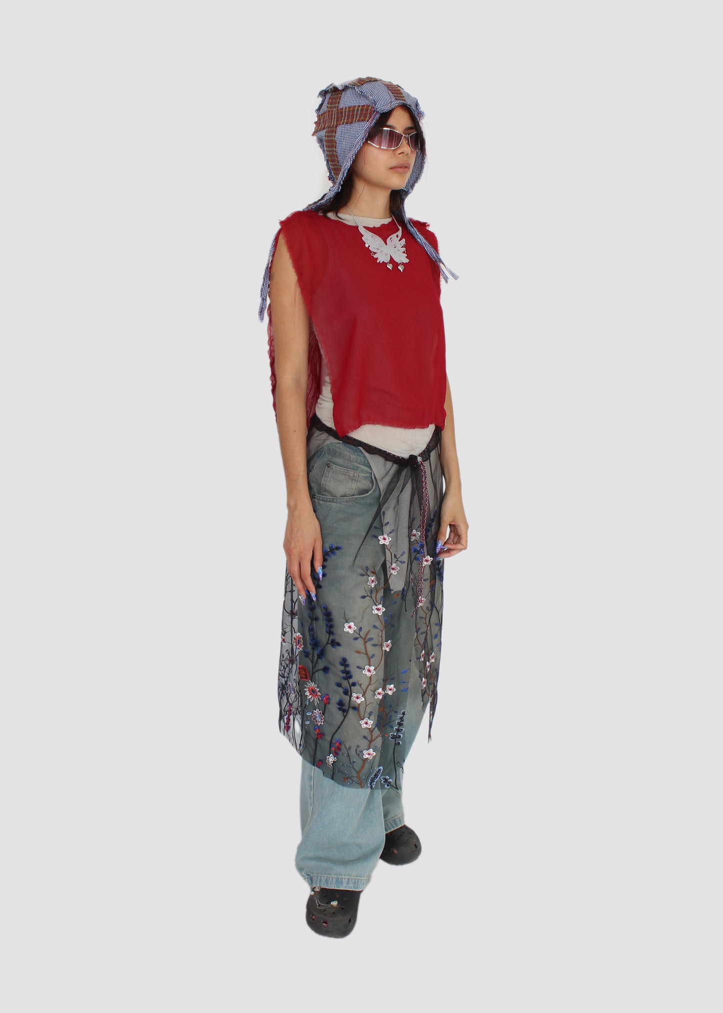 Flower Mesh Overskirt