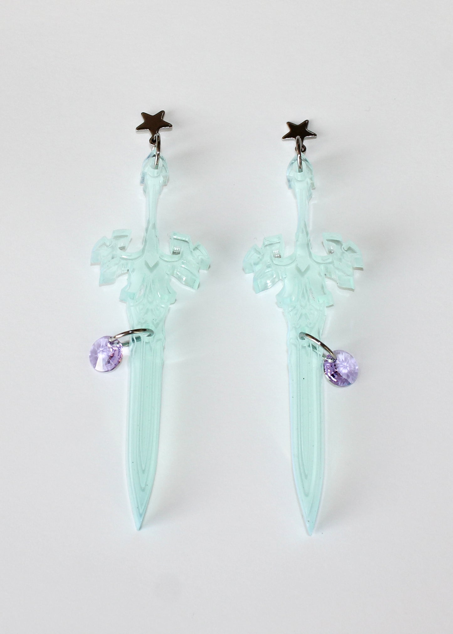 Turquoise Star Sword Earrings