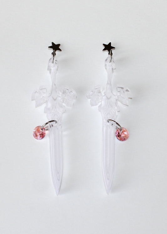 Pale Star Sword Earrings