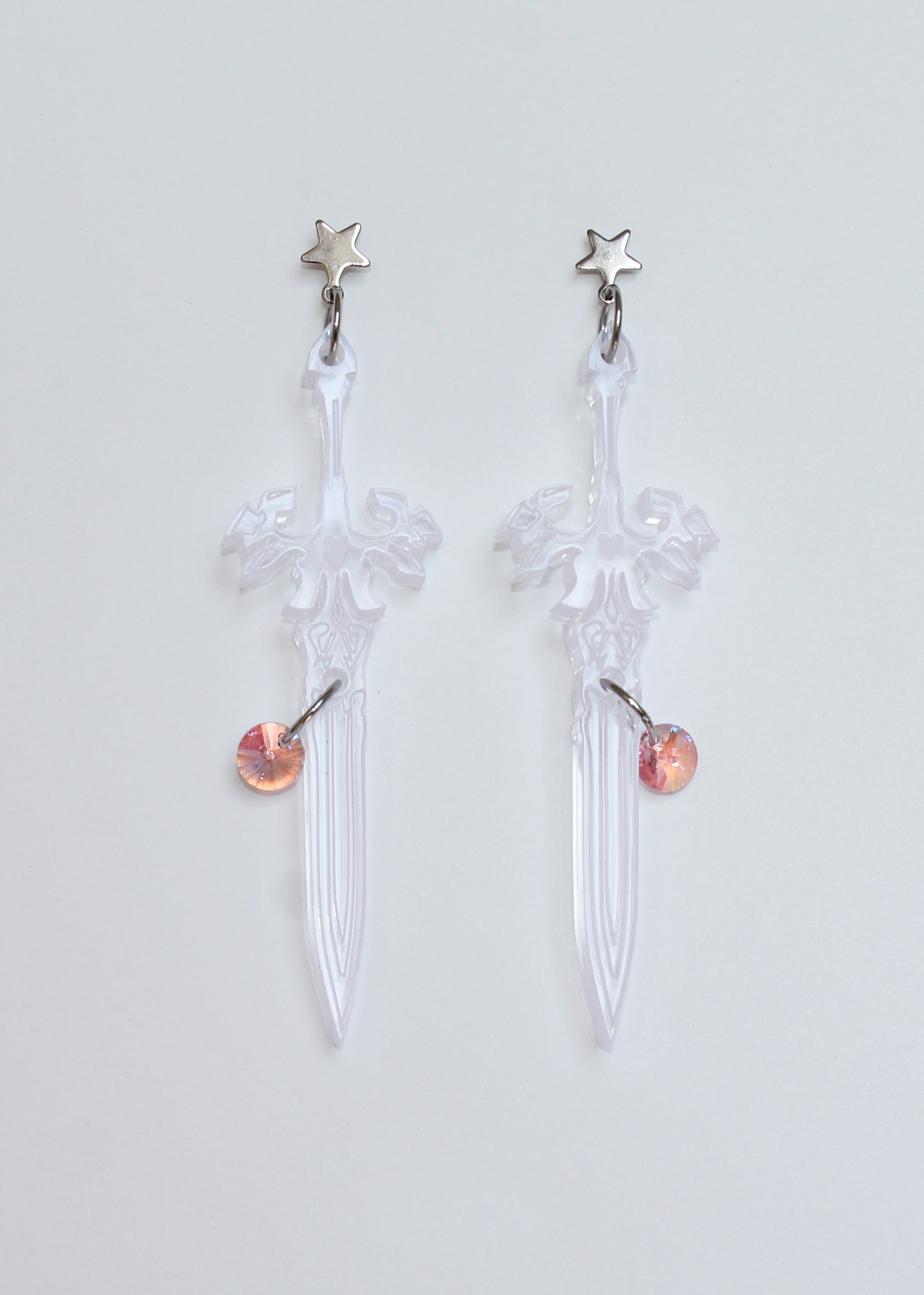 Pale Star Sword Earrings
