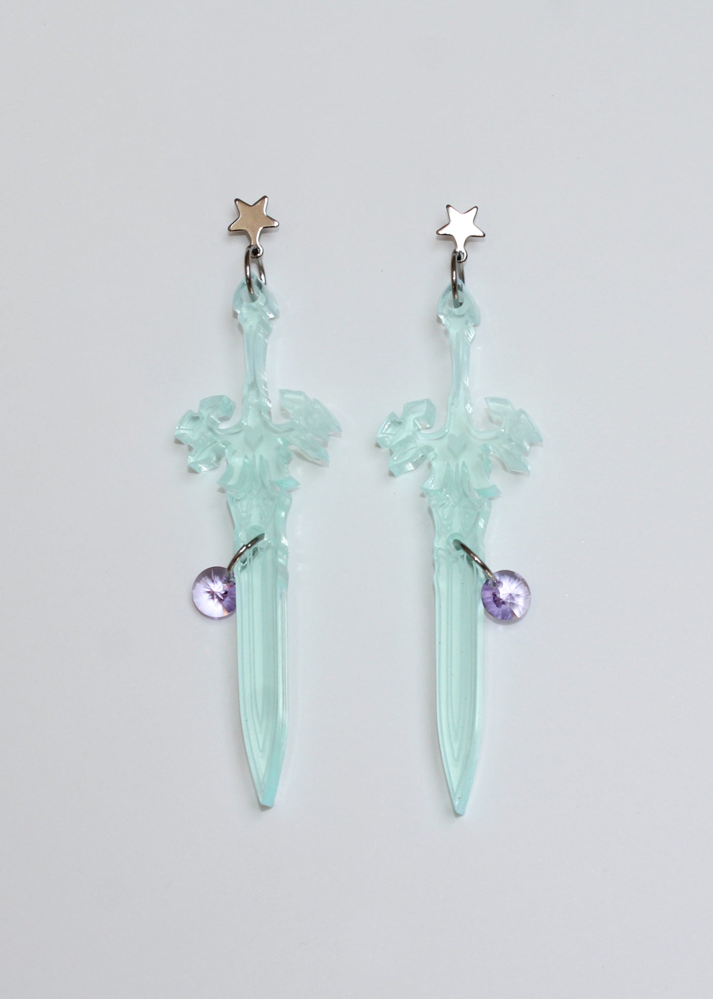 Turquoise Star Sword Earrings
