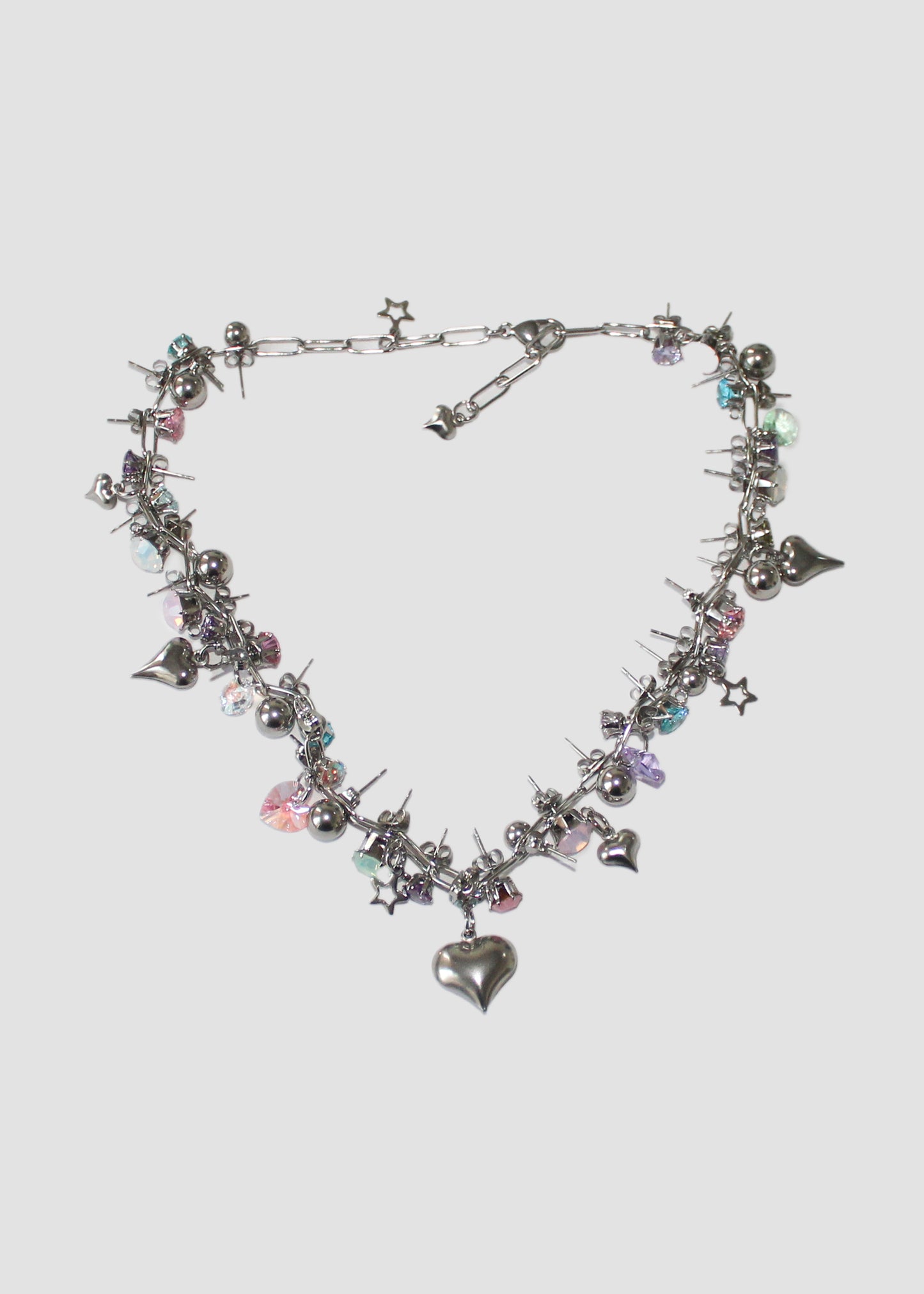 Bubble Spike Charm Necklace