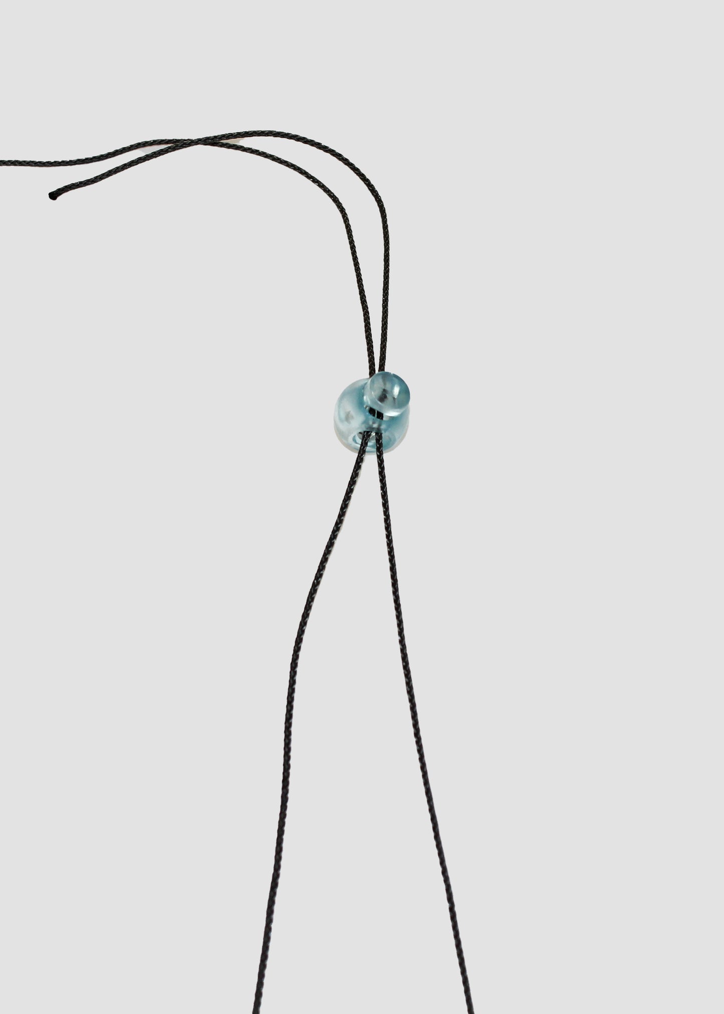 Frosted Blue Amulet on Cord