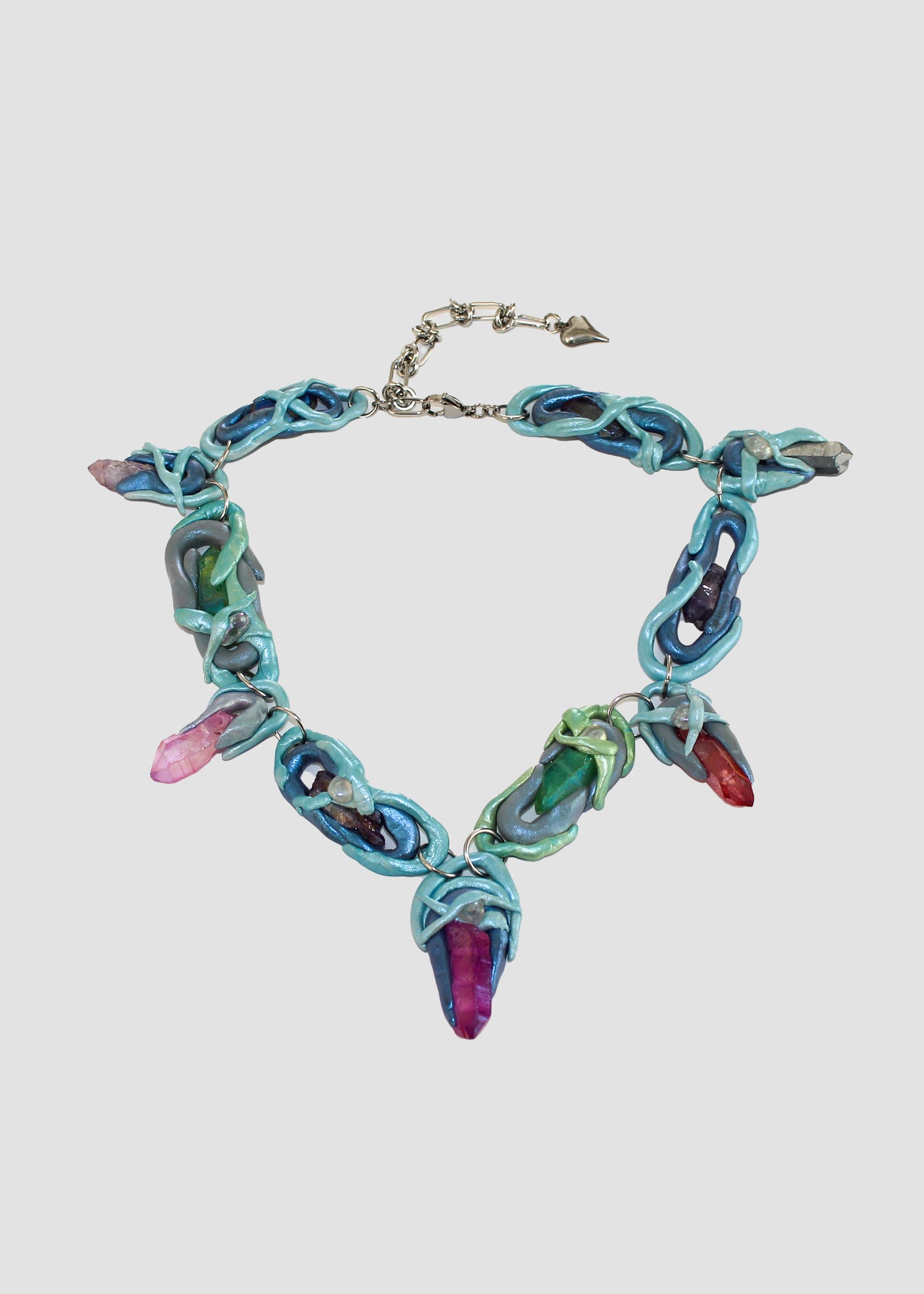Turquoise Stone Spike Necklace