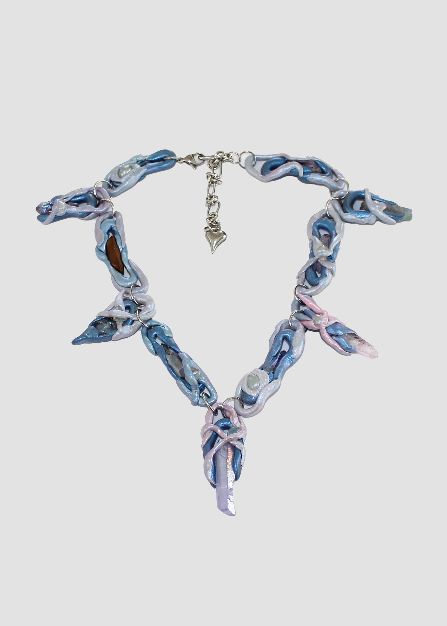 Purple Stone Spike Necklace