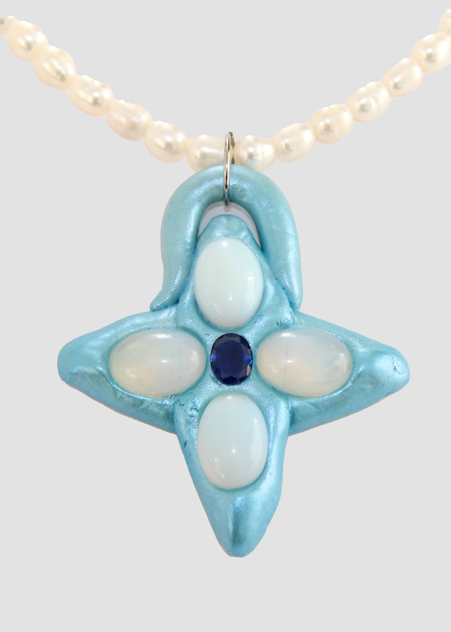 Blue Bubble Pearl Choker