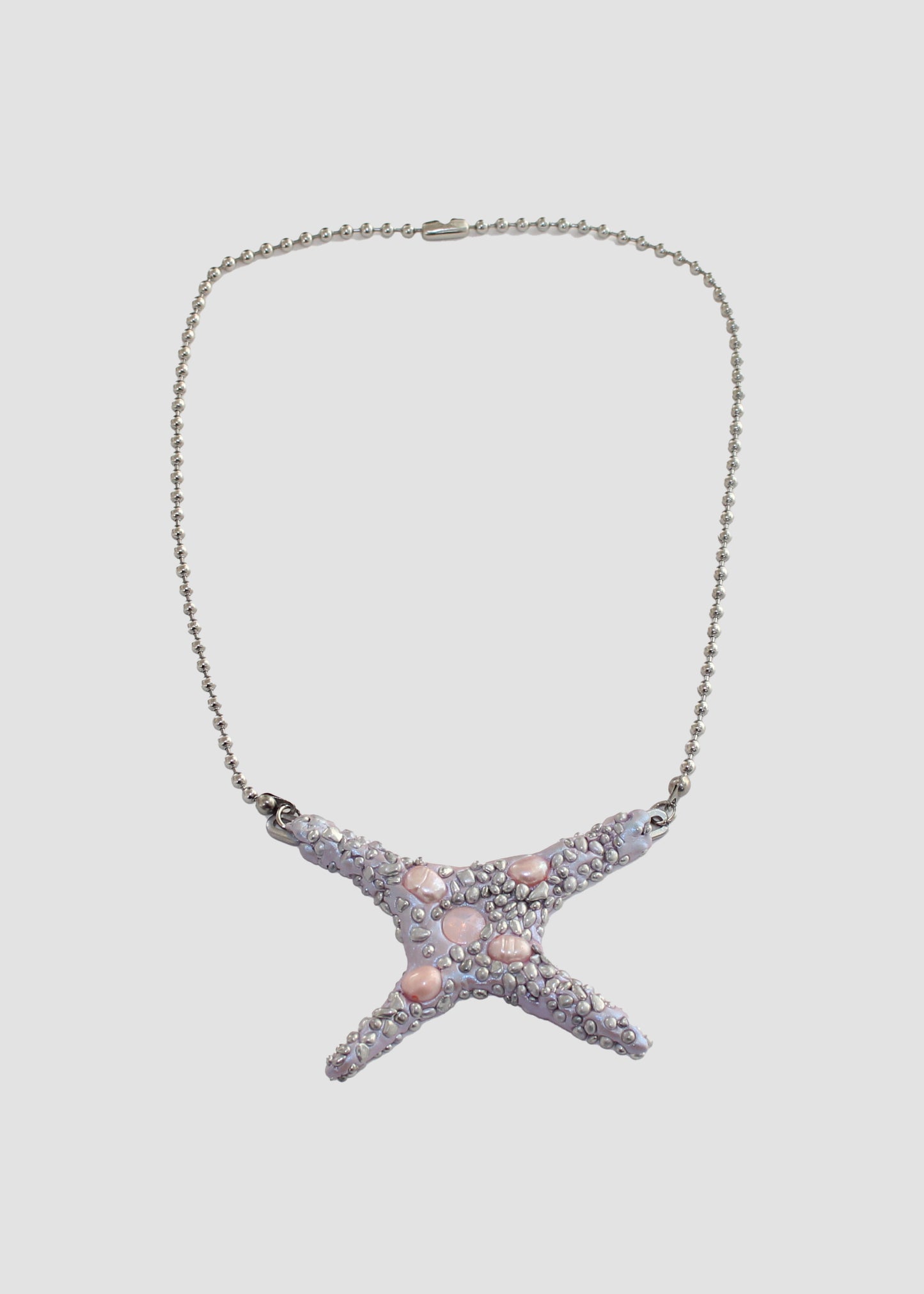 Pink and Silver Bubble Amulet