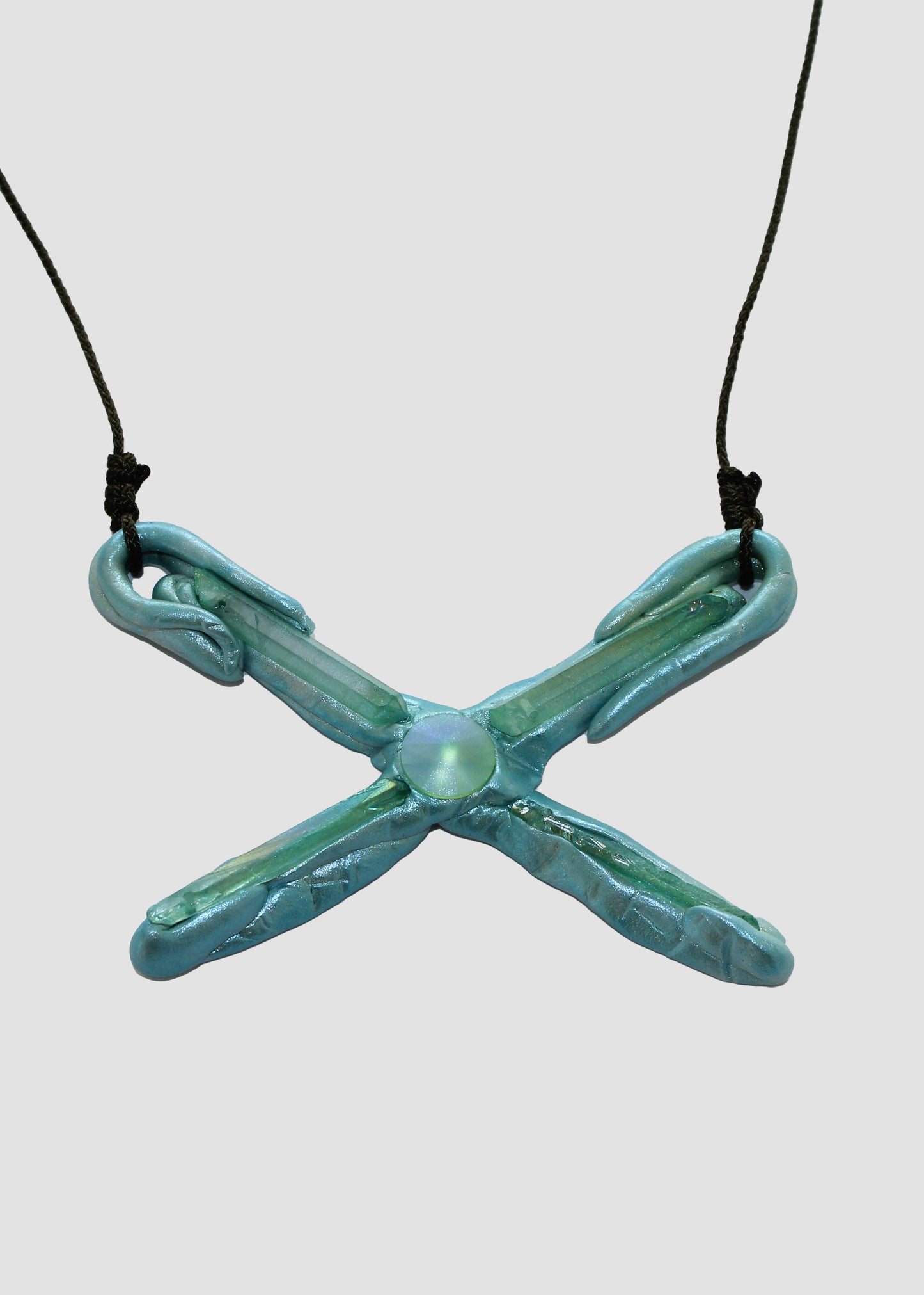 Green Amulet on Cord