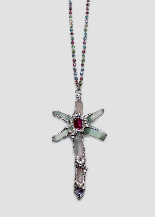 Stained Glass Angel Amulet