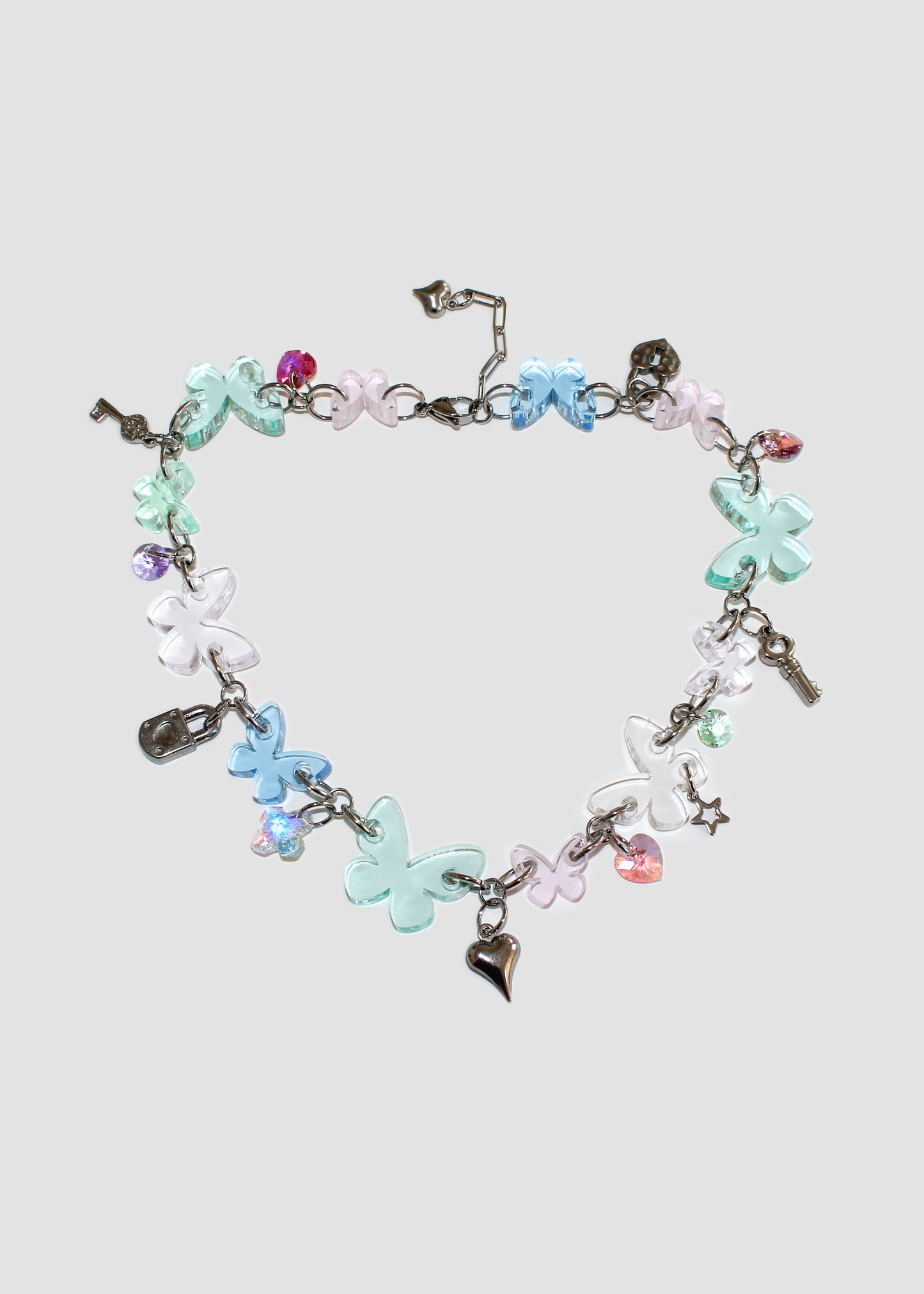 Multicolored Butterfly Necklace