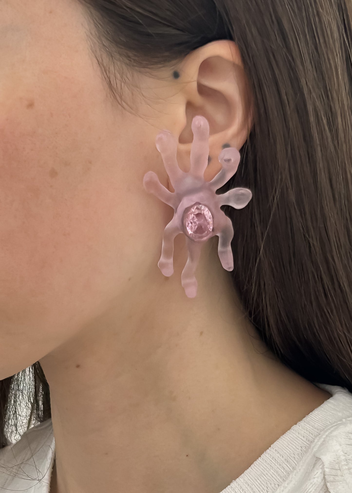 Pink Bug Earrings