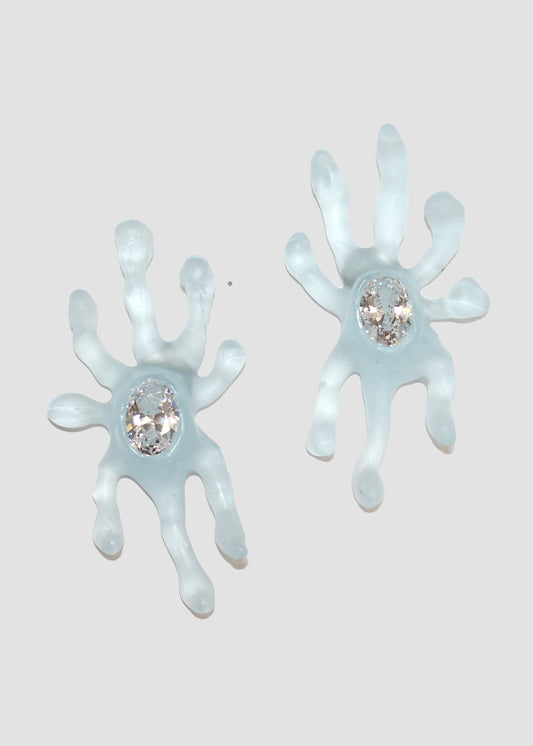 Big Blue Bug Post Earrings