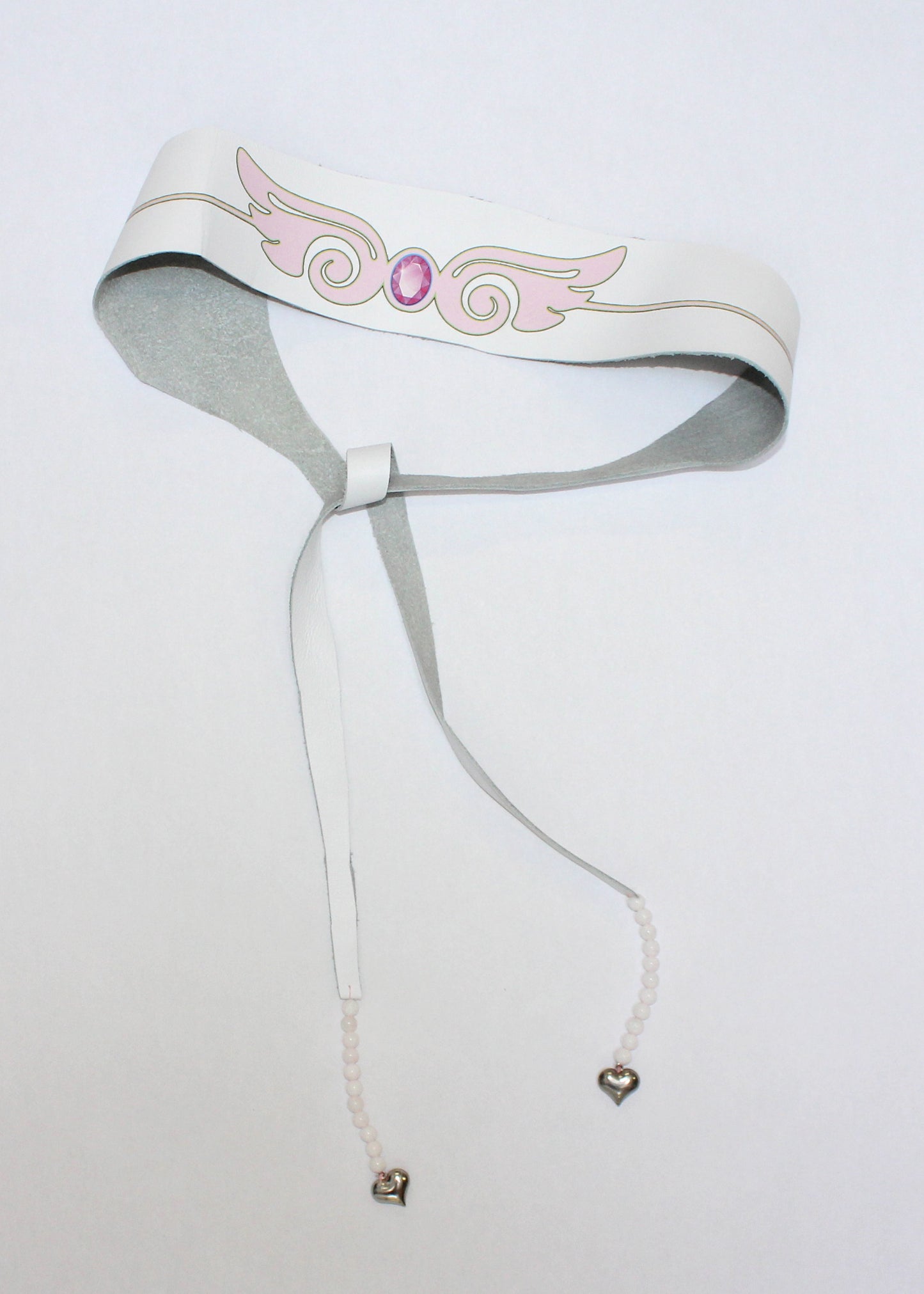 White Wing Leather Headband