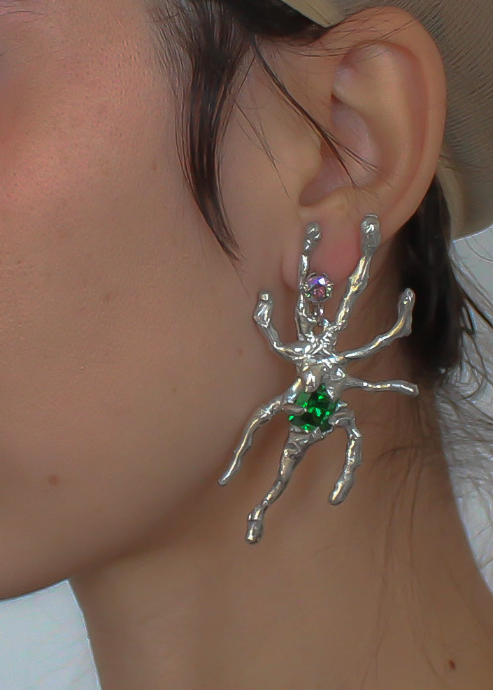 Green Bug Earrings