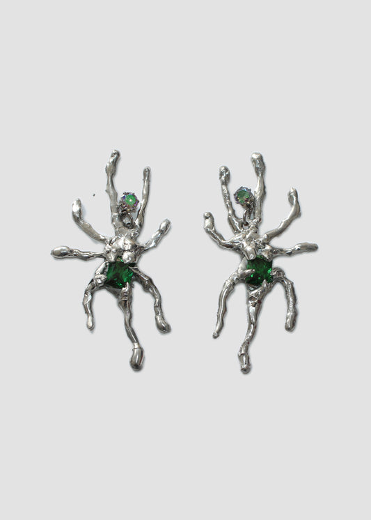 Green Bug Earrings