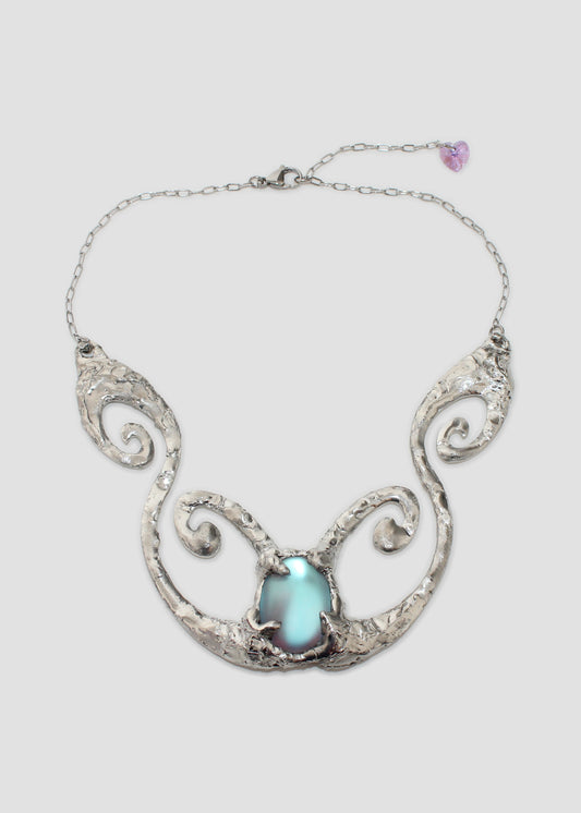 Iridescent Spiral Necklace