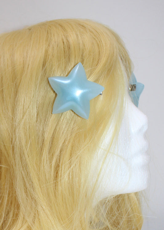Blue Star Hair Clips