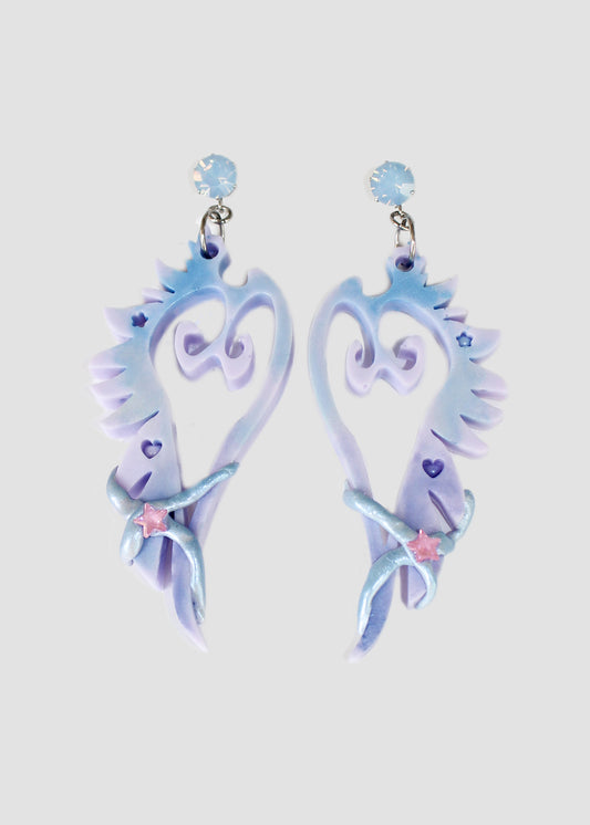 Misty Lavender Wing Earrings
