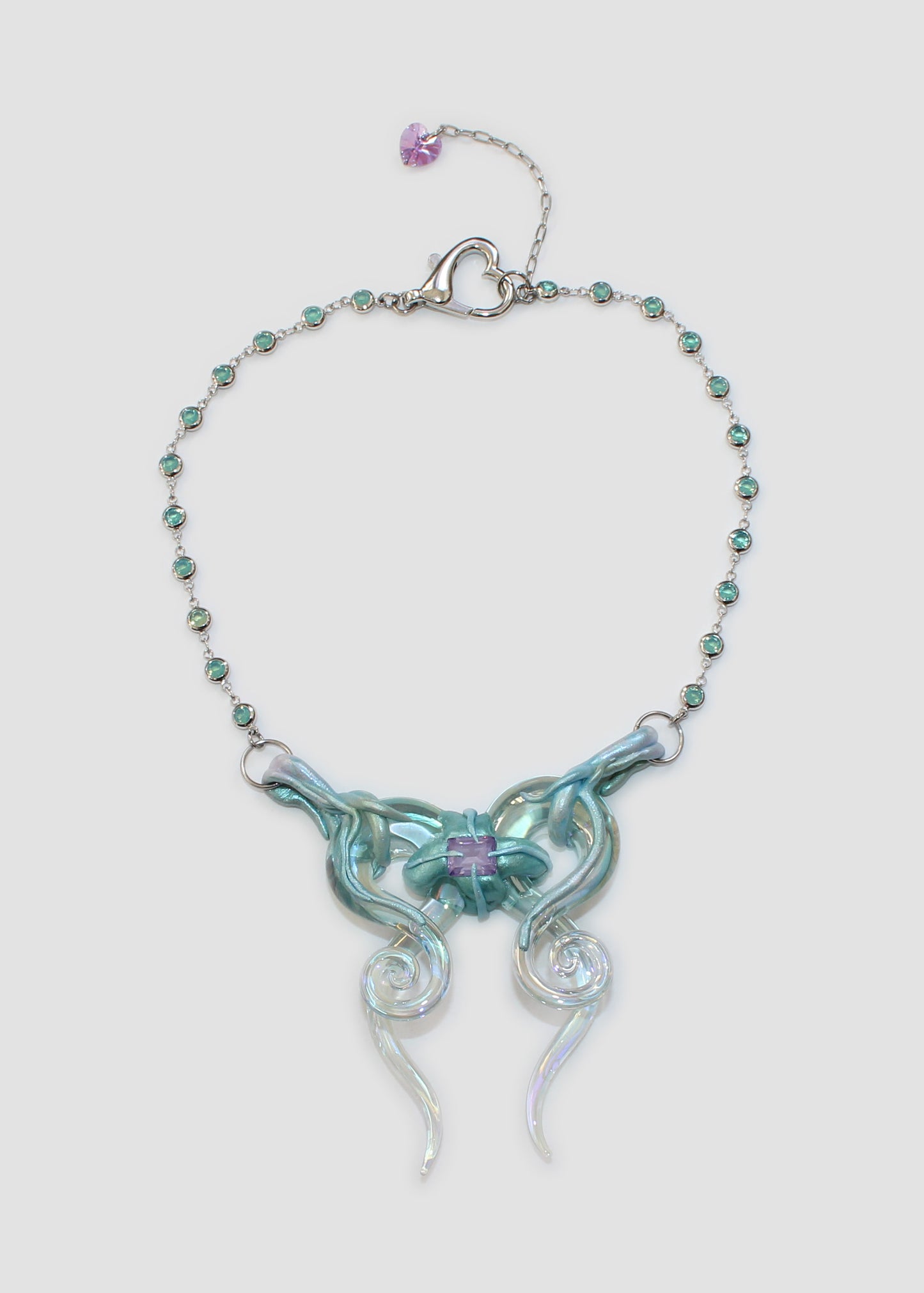 Ocean Iridescent Bow Necklace