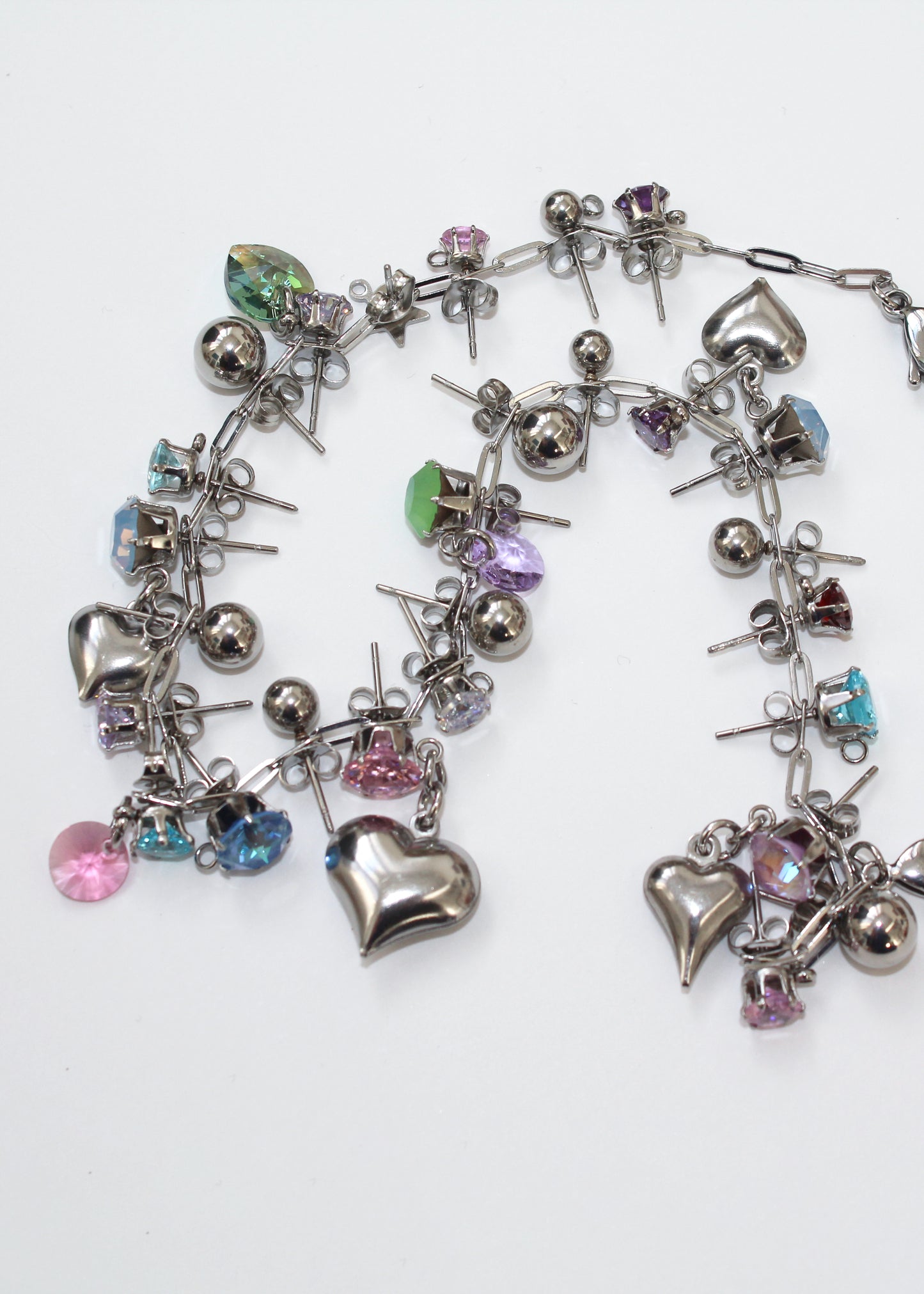 Bubble Spike Charm Necklace