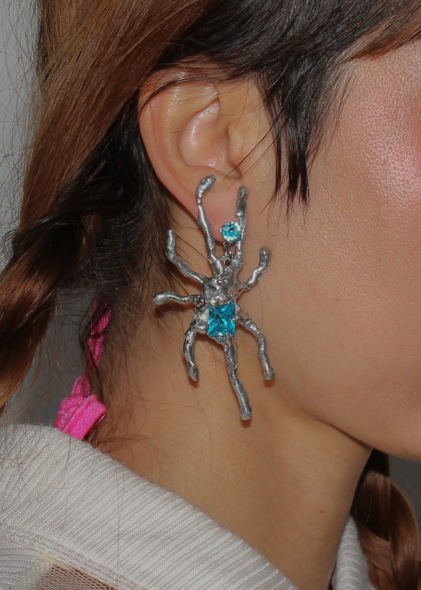 Aqua Bug Earrings