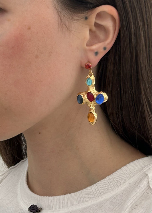Byzantine Cross Earrings