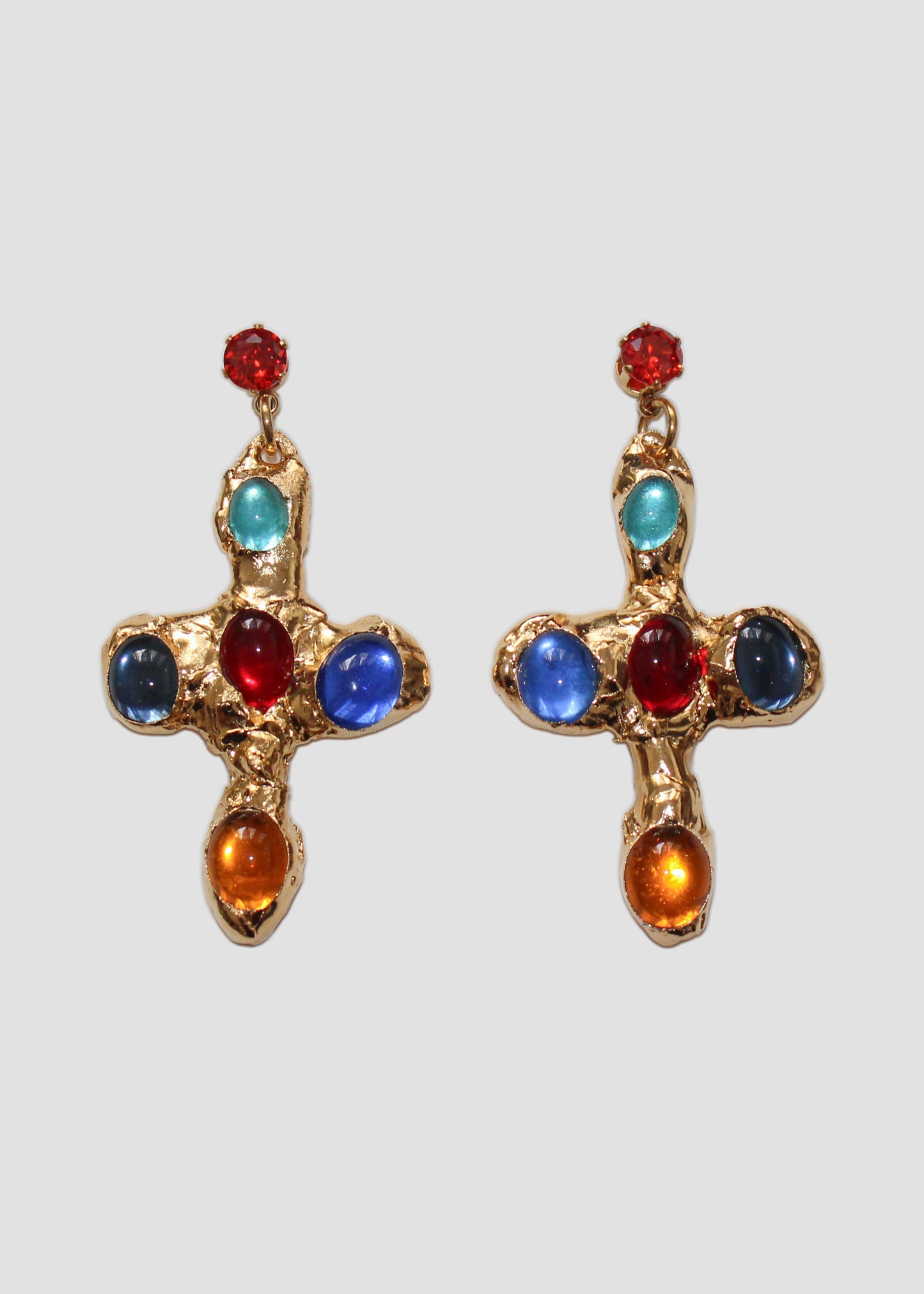 Byzantine Cross Earrings