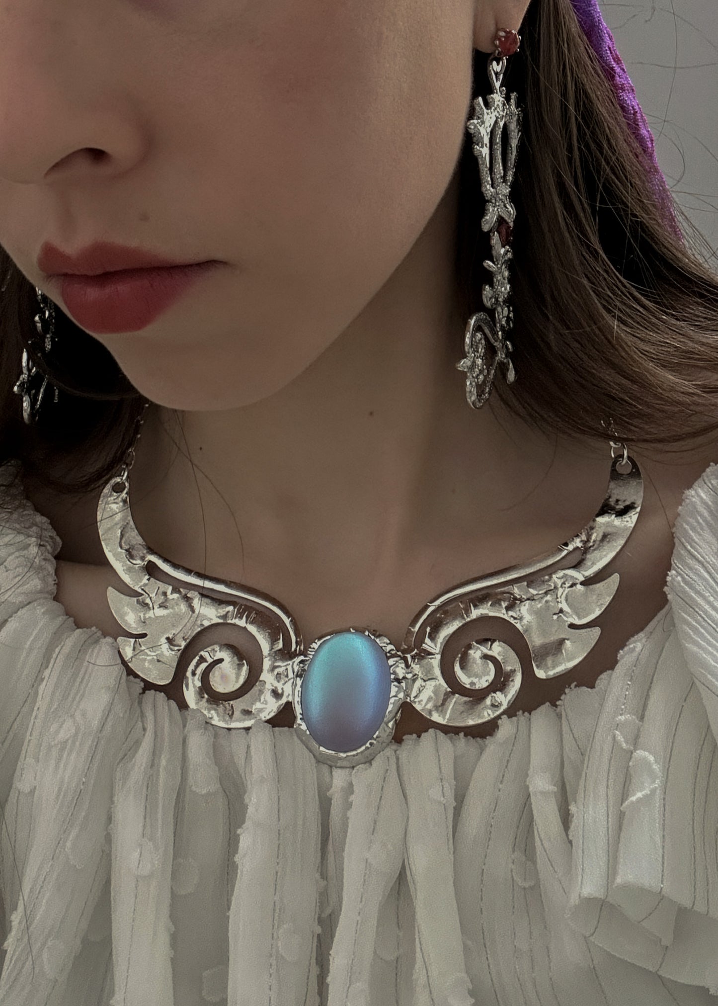 Iridescent Wing Necklace