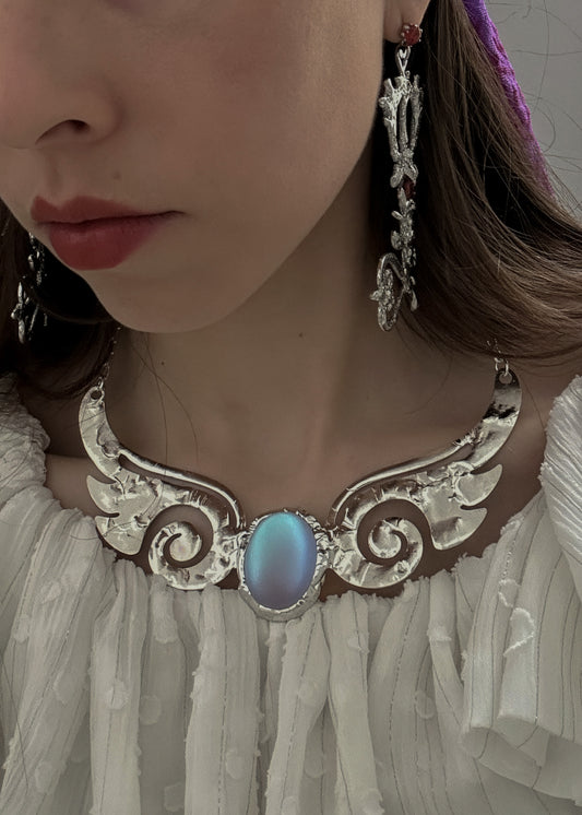 Iridescent Wing Necklace