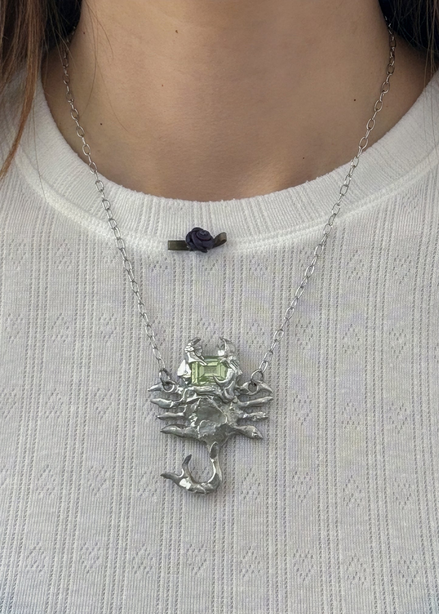 Lime Scorpion Necklace