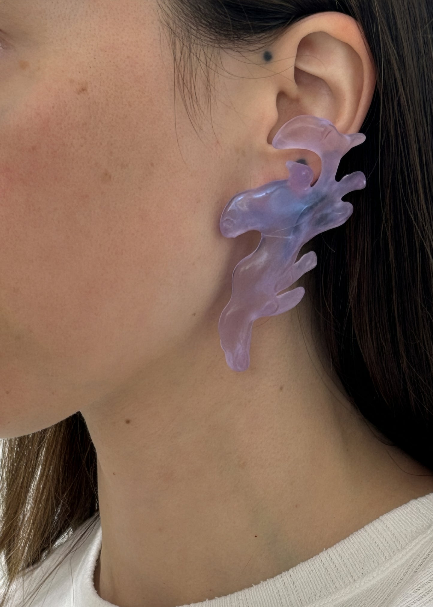 Purple Dragon Earrings