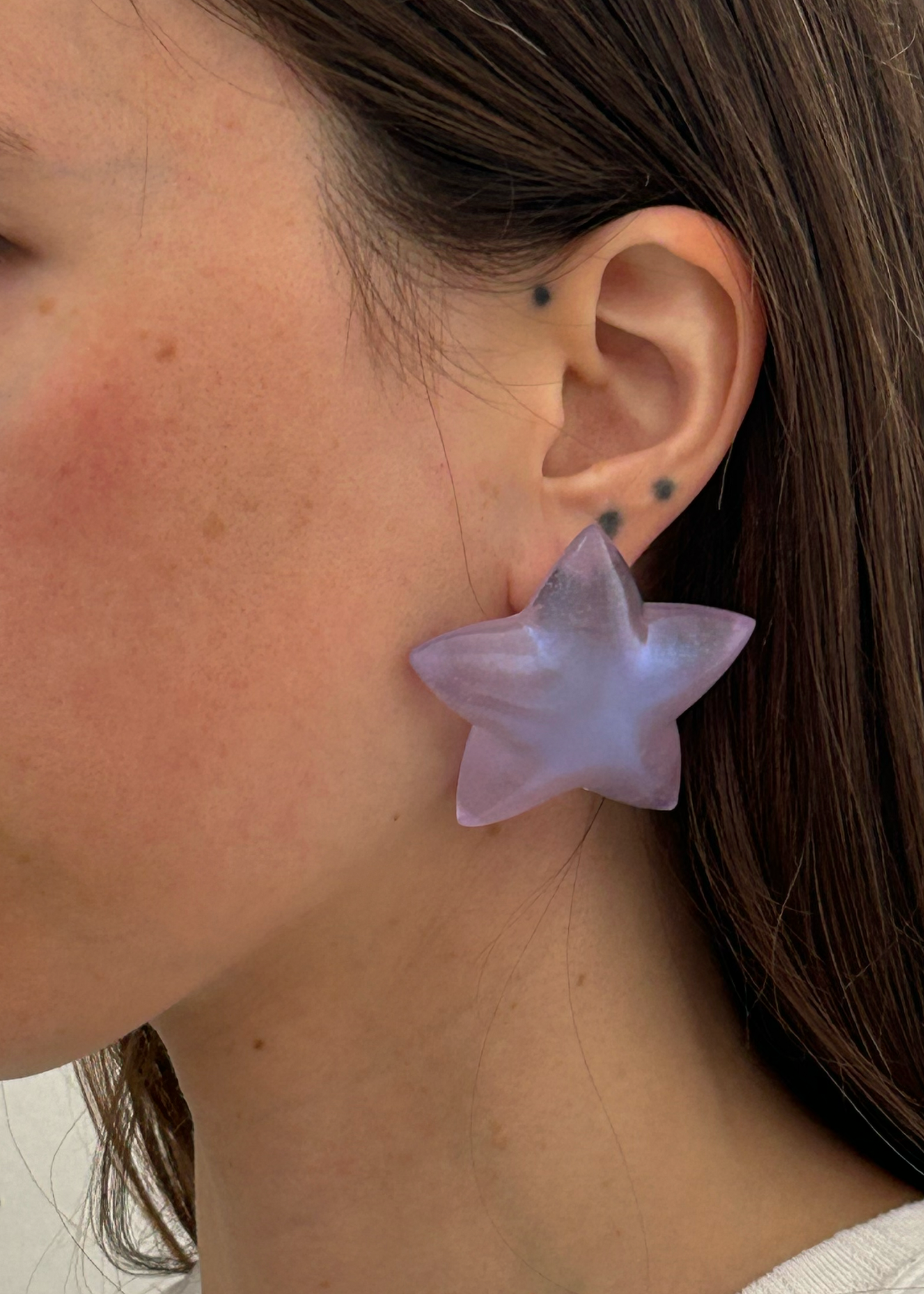 Purple Star Earrings