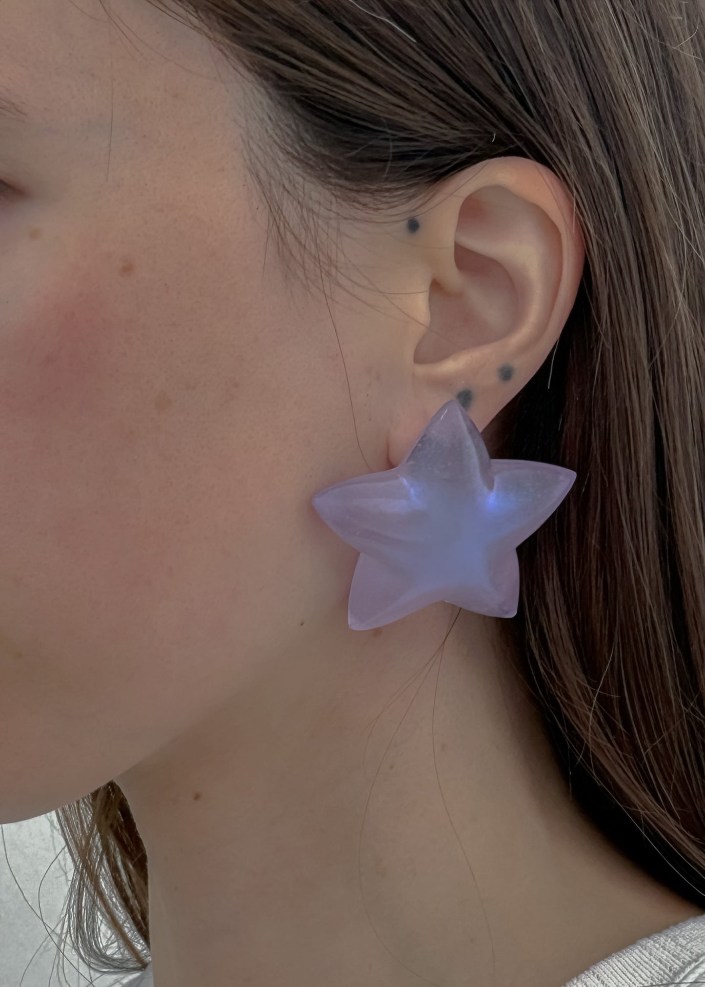 Purple Star Earrings