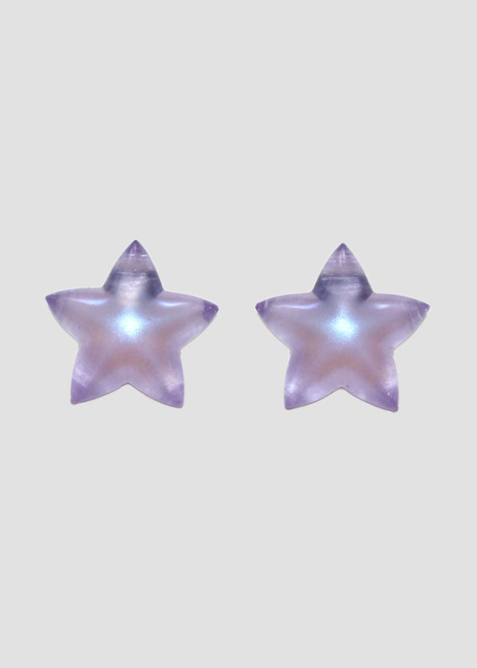 Purple Star Earrings