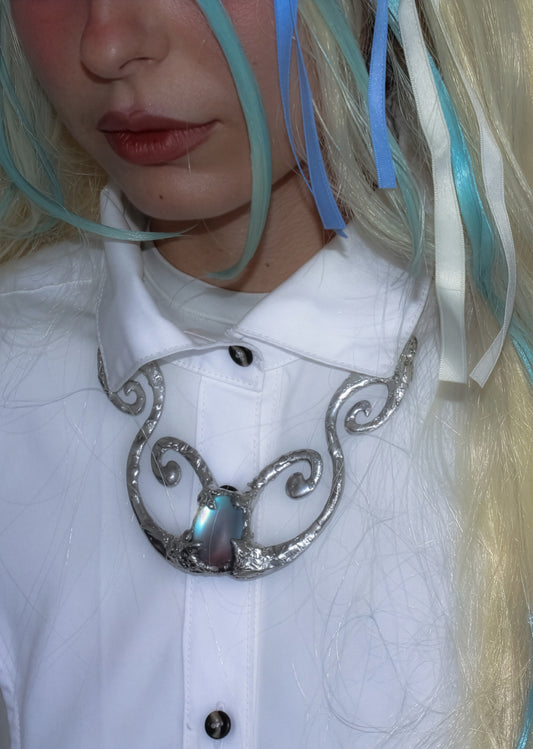 Iridescent Spiral Necklace