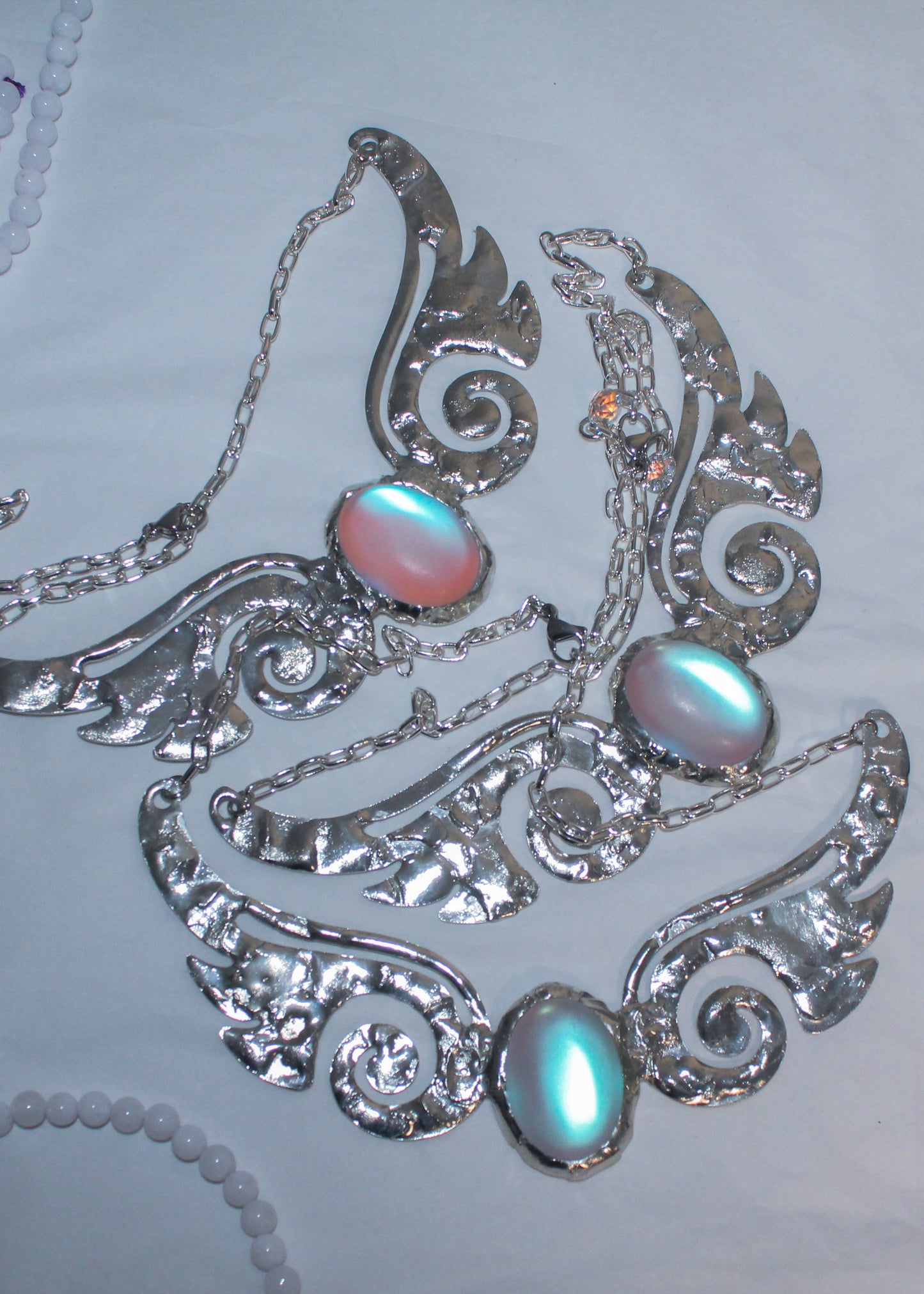 Iridescent Wing Necklace